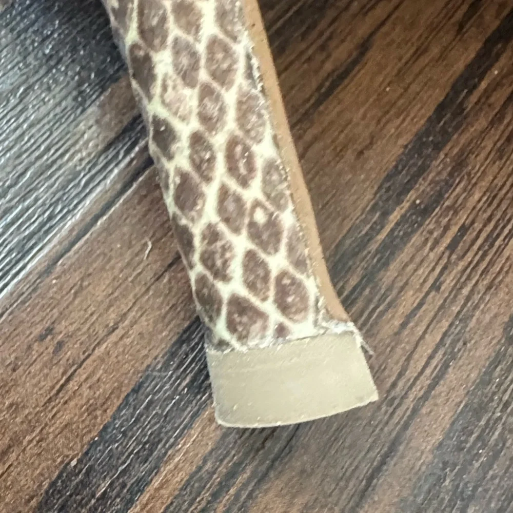 Nine West Womens High Heels Pumps Shoes Brown Career Animal Snakeskin Print